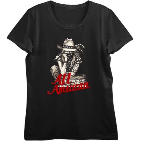 All American Cowgirl Women's Crew Neck Short Sleeve Top - image 1 of 3