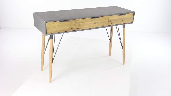 Modern Console Table with Drawers Brown - Olivia &#38; May, 2 of 7, play video
