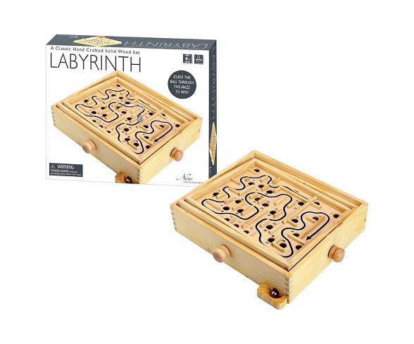 Intex Entertainment Wooden Labyrinth Board Game