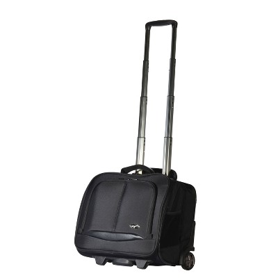 Olympia Usa The Exec Softside Carry On Skate Wheels Suitcase - Black ...