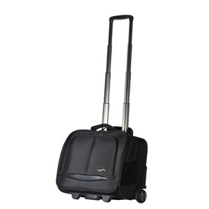 Olympia USA The Exec Softside Carry On Skate Wheels Suitcase - Black - 1 of 4
