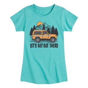 Girls' - Instant Message - Let's Get Out There Fitted Short Sleeve Graphic T-Shirt - 1 of 4
