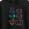 Women's - Disney Classics - Stacked Outline Faces Cropped Graphic Hoodie - 2 of 3