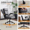 VINGLI Rolling Ergonomic Office Desk Chair with Padded Flip-up Arms, 360° Swivel High Back Executive Computer Task Chair with Wheels ,Pu Grey - 4 of 4