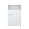 Bathroom Storage Cabinet, Freestanding Storage Organizer with 3 Drawers, Wooden Floor Cabinet for Living Room Bathroom Kitchen Entryway - 4 of 4