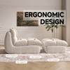 SYFERLORY 32" Wide Single Recliner Sofa with Ottoman - Plush Upholstered Lounge Chair for Living Room, Bedroom or Study，White - 4 of 4