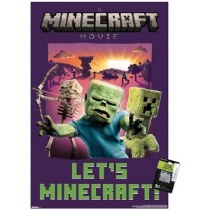 Trends International A Minecraft Movie - Zombie, Creeper, Skeleton Unframed Wall Poster Prints - 1 of 4