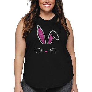 LA Pop Art Women's Word Art Tank Top - Bunny Ears - 1 of 4