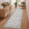 Washable Area Rugs Floral Carpet with Non-Slip Backing - 2 of 4