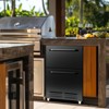 Tylza Under Counter Drawer Fridge 24 Inch, Built-in/Freestanding Beverage Refrigerator Stainless Steel Material, Fast Cooling,Black - 3 of 4