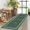 Acekool Machine Washable Area Rug, Non Slip Vintage Floral Carpet for Living Room, Bedroom - 2 of 4