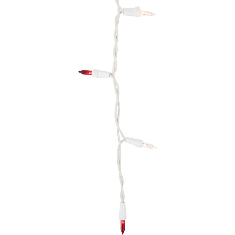 Northlight 100ct Red and Clear Mini Icicle Christmas Lights- 5.75ft, White Wire, 4 of 5