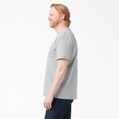 Мужские футболки Dickies Men's Short Sleeve Relaxed Fit Pocket T-Shirt - Gray XL: Heavyweight Cotton-Polyester Crew Neck — фото 2