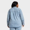 Women's Denim Button-Down Rhinestone Shirt - Universal Thread™ Light Wash - 2 of 4