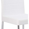 Kings Brand Furniture King's Brand Set of 4 White Parson Chairs with Chrome Finish Metal Legs - 4 of 4