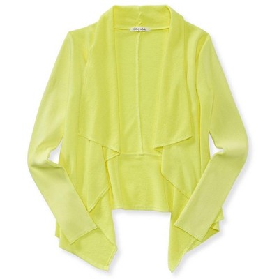 Aeropostale Womens French Terry Drape Cardigan Sweater
