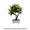 Unique Bargains Artificial Plants Rose-Adorned Welcome Pine Bonsai Plastic 3.94"x3.94"x10.63" 1 Pc - 3 of 4