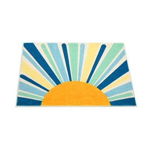 Area Rug, Machine Washable Colorful Area, Non Slip Rug for Living Room, Indoor Non-Slip Carpet, Modern Minimalist Front Door Mat, Sun Accent Rug - 1 of 4