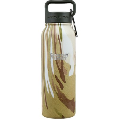 Healthy Human Stainless Steel Water Bottle |(Camo, 21 oz/ 621 ML)