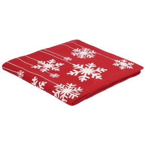 Frosty Throw - Red/White - 50" x 60" - Safavieh. - 1 of 4