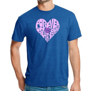 LA Pop Art Forever In Our Hearts - Men's Premium Blend Word Art T-Shirt - 1 of 4