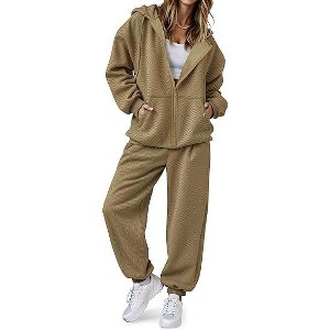 SHESHOW Womens Sweatsuits 2 Piece Set 2025 Zip up Sweatshirt