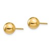 Black Bow Jewelry 7mm Polished Ball Friction Back Stud Earrings in 14k Yellow Gold - 2 of 4