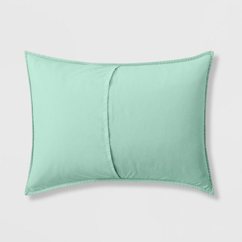 Box Stitch Microfiber Kids' Sham - Pillowfort™, 4 of 9