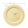 Smarty Had A Party Matte Bright Yellow Round Disposable Plastic Dinnerware Value Set (120 Dinner Plates and 120 Salad Plates) - image 3 of 4