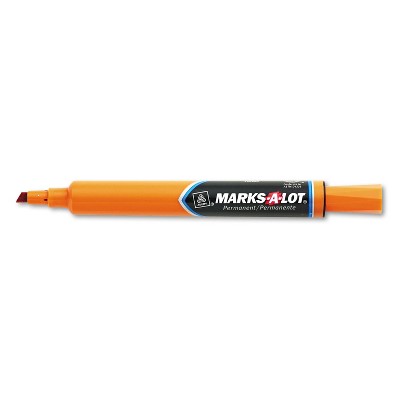 Avery Marks-A-Lot Large Desk-Style Permanent Marker Chisel Tip Orange Dozen 08883