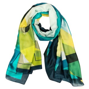 Wrapables Silk Like Satin Polyester Large Scarf Wrap, Green - 1 of 4