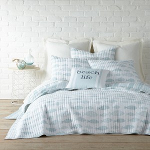 Aqua Breeze Quilt and Pillow Sham Set - Levtex Home - 1 of 4