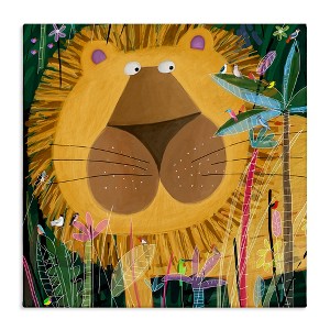 Stupell Industries Tiger in Tropical Jungle Kids' Safari Animal Canvas Wall Art - 1 of 4