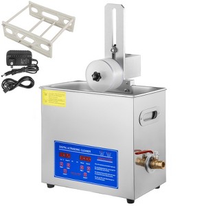 VEVOR Ultrasonic Cleaner 6L Ultrasonic Vinyl Cleaner 7-12 Inch 8 Records Ultrasonic Vinyl Cleaning Machine 180W Ultrasonic Records Cleaner, Silver - 1 of 4