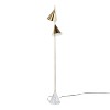 Cone 65" Glam Metal Floor Lamp in Brushed Gold Metal with White Faux Marble Metal Base by LumiSource - 3 of 4