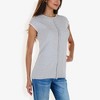 Anna-Kaci Women's Cap Sleeve Knit Sweater With Contrast Trim Stitching - 4 of 4