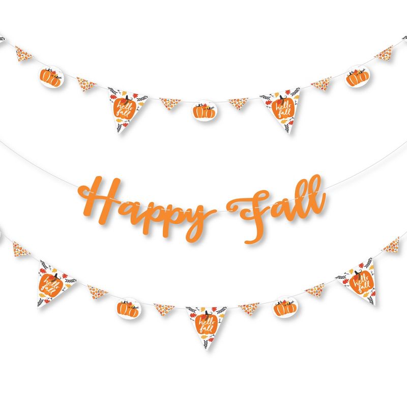 Big Dot of Happiness Fall Pumpkin - Halloween or Thanksgiving Party Letter Banner Decoration - 36 Banner Cutouts and Happy Fall Banner Letters, 1 of 8