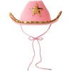 Blue Panda 4 Pack Western Cowboy and Cowgirl Hats for Kids, Pink Sparkly, 14 x 11 x 5 inch - 4 of 4