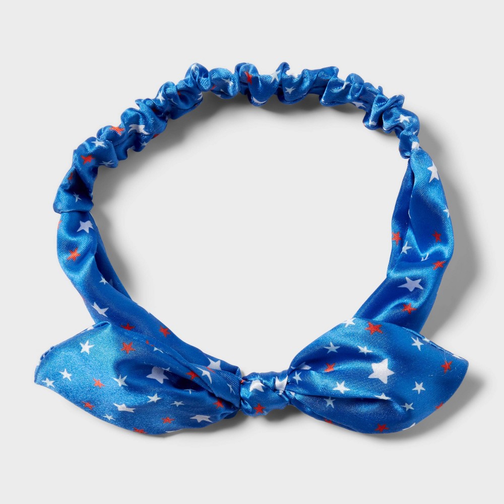 Adult Polyester Headband Blue and Stars - Sun Squad™