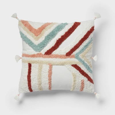 Square Textured Throw Pillow Cream - Opalhouse™