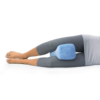 Blue Foam Contour Leg Pillow with Velour Cover