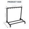 7-Guitar Stand Rack with Wheels ¨C Heavy-Duty Folding Holder for Acoustic/Electric Guitars & Bass (1-Pack, Studio/Stage Use) - 2 of 4