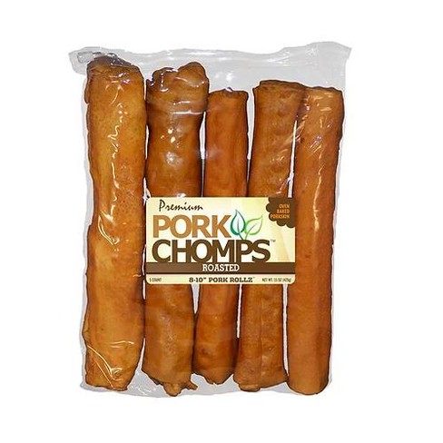 Premium Pork Chomps Roasted Porkhide Rolls 5 Pcs 8 10 Pork Rollz Target