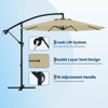 Garvee 10FT Offset Patio Umbrella, Hanging Cantilever Umbrella Outdoor Sun Shade with Easy Tilt Adjustment, 8 Ribs, UV Protection for Backyard, Pool - 4 of 4