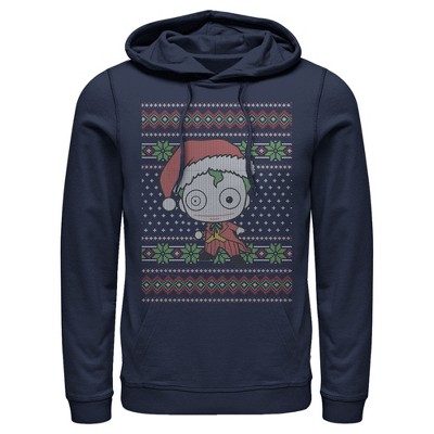Men's Batman Ugly Christmas Chibi Joker Pull Over Hoodie