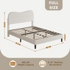 Bed Frame with Teddy Velvet Soft Curved Headboard, Platform Bed with Wooden Slats Support, Easy Assembly, Noise-Free, White - 4 of 4