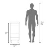 Gulches Freestanding Bathroom Vanity with One Door, Two Shelves, Resin Sink Base Cabinet, Black - 4 of 4