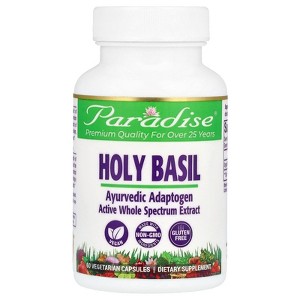Paradise Herbs Holy Basil, 60 Vegetarian Capsules (250 mg per Capsule) - 1 of 3