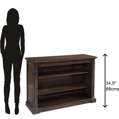 Hekman Traditional Brown Wood Adjustable Console Bookcase