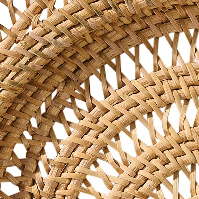 Natural Rattan Spiral Design Charger Plates Set of 4